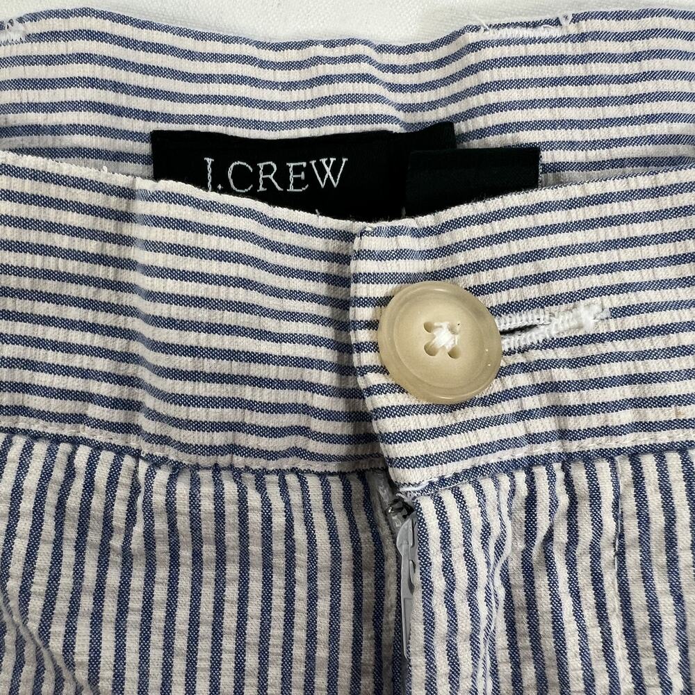 J. Crew Shorts Mens 36 Blue White Seersucker Cotton Striped Summer Classic